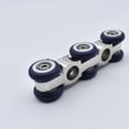 thumbnail image 2 of MLINS 3 pcs  Track Roller Barn Door Track System Door Accessories Hanging 6 Wheels Sliding Track Roller (Silver Dark Blue), 2 of 8