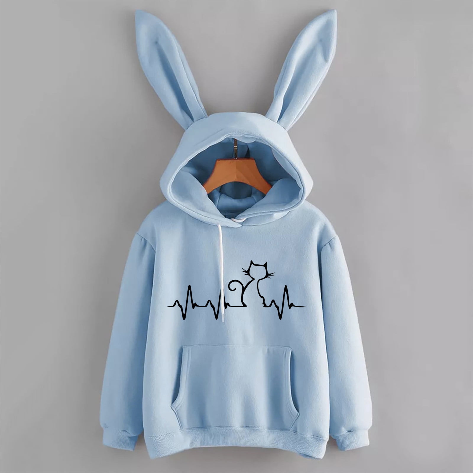 ZKCCNUK Bad Cute Bunny Hoodie Hip Hop Trendy Hoodies Printingu0026nbsp; Sweatshirts Pullover Couples Sweatshirtu0026nbsp;for Men Women Pullover Tops  Blouse on Clearance - Walmart.com