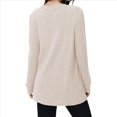 thumbnail image 4 of Camisas de Larga para Mujer, Suéteres Largos con Bolsillos, Túnicas Holgadas Albaricoque XL, 4 of 5