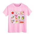 thumbnail image 4 of Curuila Child Toddler Girls T-Shirts Short Sleeve Cartoon Print Crew Neck Tops For Girls Loose Fit Fashionable Back To School Clothes Size 18-24 Months, 4 of 4