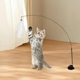 thumbnail image 1 of Juguete interactivo para gatos con campana, juguete para gatos de interior, juego de gatitos, ejercicio, entrenamiento, palo elástico para gatos, para blanco Yinane Avance del gato, 1 of 8