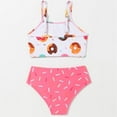 thumbnail image 3 of CYRBOKO Girls Bikinis Swimwear, Printed 3-piece Summer Swimming Pool Swimsuit Set Pink Size 6 T, 3 of 5