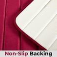 thumbnail image 4 of 2 Piece Striped Design Solid Memory Foam Bathroom Rug Set Non-Slip, 4 of 7