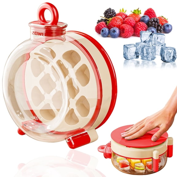 2 in 1 Water Bottle with Ice Cube Tray Leak Proof 1500ml Portable for Travel Camping