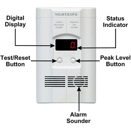 Kidde 900-0113-02, Nighthawk White, Digital Display AC Plug-in, Electrochemical Carbon Monoxide Alarm