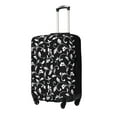 thumbnail image 2 of Xecao Black White Leaves print Elastic Luggage Cover, with double-sided print , is perfect for travel, business, and daily use, 2 of 9