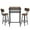Wood-A, variant on HSUNNS 3-Piece Bar Table Set with 2 Stools, 40” Rectangular Pub Table with Sturdy Metal Frame, Space-Saving Dining Set for Kitchen, Living Room, Small Space, Wood Color