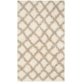 thumbnail image 3 of SAFAVIEH Layla Geometric Plush Shag Area Rug, Ivory/Beige, 3' x 5', 3 of 7