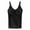 Black, variant on Maternity Tank Tops for Women Built in Bra V Neck Textured Soft Comfy Slim Sleeveless Undershirts Pregnancy Camisole Tops(Yellow,X-Large)