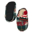 thumbnail image 2 of Dearfoams Boys Green Plaid Lil Elf Christmas Holiday Slippers House Shoes 13-1, 2 of 2