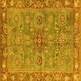 thumbnail image 1 of Ahgly Company Indoor Square Oriental Yellow Traditional Area Rugs, 6' Square, 1 of 4