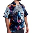 thumbnail image 2 of Koala Men's Hawaiian Short Sleeve Printed Button Down Poplin Casual Summer Beach Shirt, Unisex, 2 of 6