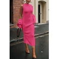 thumbnail image 3 of Conjunto de Dos Piezas para Mujer PRETTYGARDEN Vestido Maxi de Punto Rojo Rosa Talla M, 3 of 8