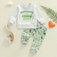 thumbnail image 2 of Toddler Boy Outfits Travel Outfits Pullovers Sweatshirt Baby Clothes Boy Graphic Pants 2 Piece Cute Sets, 2 of 9