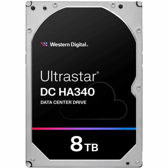 WD Ultrastar DC HA340 WUS721208BLE6L4 8 TB Hard Drive, 3.5" Internal, SATA (SATA/600), Conventional Magnetic Recording (CMR) Method