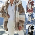thumbnail image 4 of Abrigo de felpa suelto, chaqueta con capucha informal de moda, suave y cálida para otoño, 4 of 8