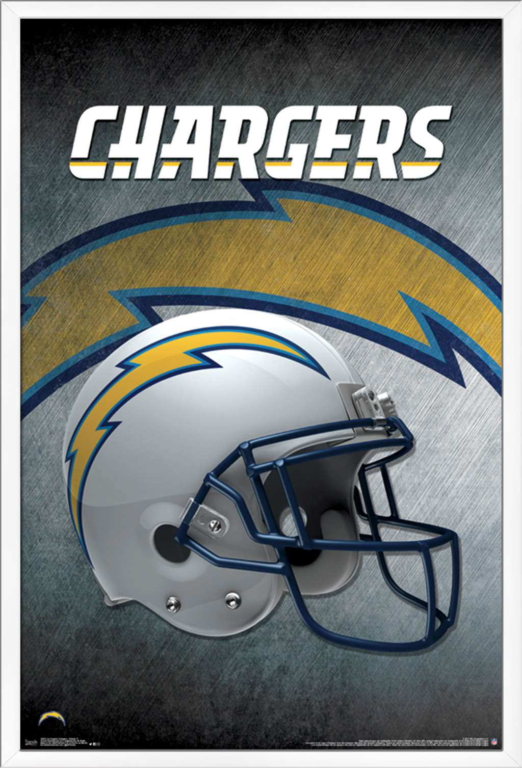 NFL Los Angeles Chargers Helmet Poster