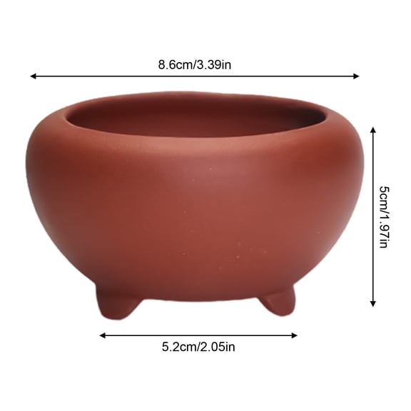 Zisha Garden Planter Flower Pots Small Succulent Pots with Drainage Hole Cute Cactus Pot,Red Zisha