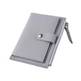 thumbnail image 4 of Cartera pequeña compacta Yinane con tarjetero y bolsillo con cremallera Gris, 4 of 8