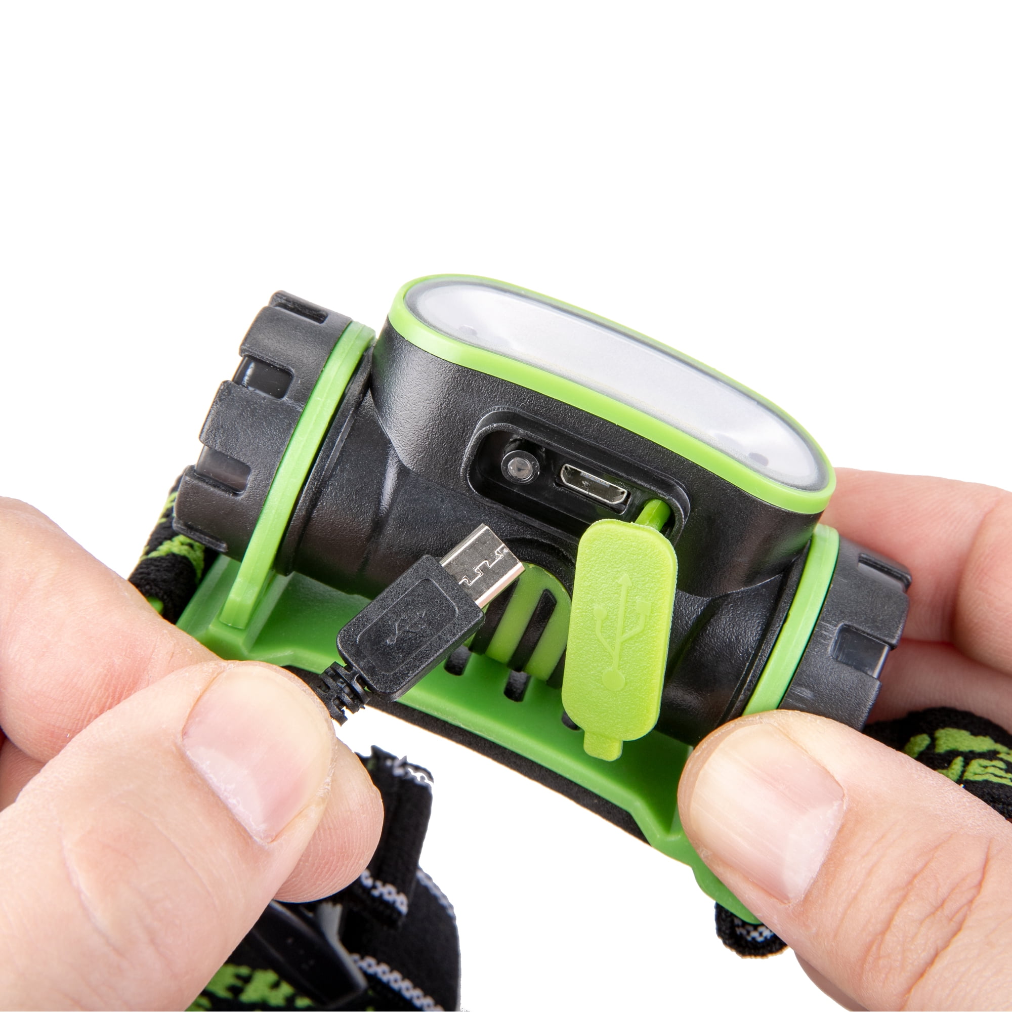 PowerSmith PHLR25FS 250 Lumen Rotatable Weatherproof Impact-Resistant Rechargeable Lithium-ion Flood LED Headlamp with Motion Activated Sensor, High, Low, and Flashing Modes, and Adjustable Head Strap