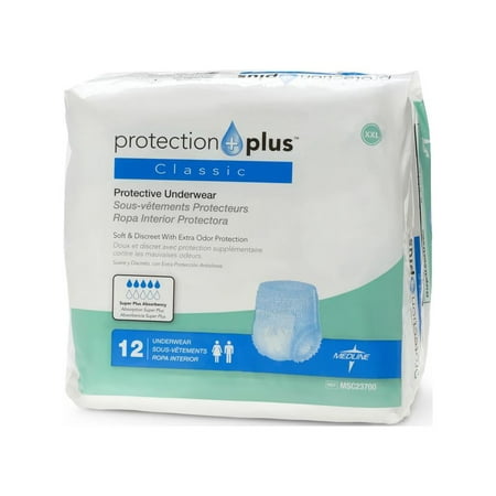 UPC 080196285092 product image for Medline Protection Plus Classic Protective Underwear  2X Large  12 Ct | upcitemdb.com