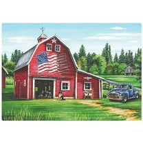 Patriotic Red Barn Paper Placemats - 9.75in. X 14in. - 75 Pack (311109)