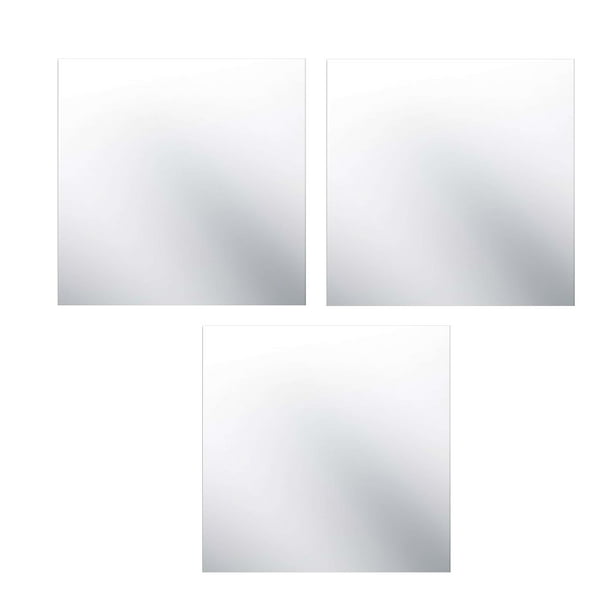 Moyic Paquete de 3 adhesivos para pared de espejo, bricolaje, superficie lisa decorativa, efecto reflectante, autoadhesivo con alta viscosidad, Decoración del hogar Moyic HA011929-00