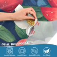 thumbnail image 5 of Yayeee Kitchen Curtains Tier Set of 2 Light Filtering 57"x24" Over Sink Window Panels, Blue Apple Pattern, 5 of 7