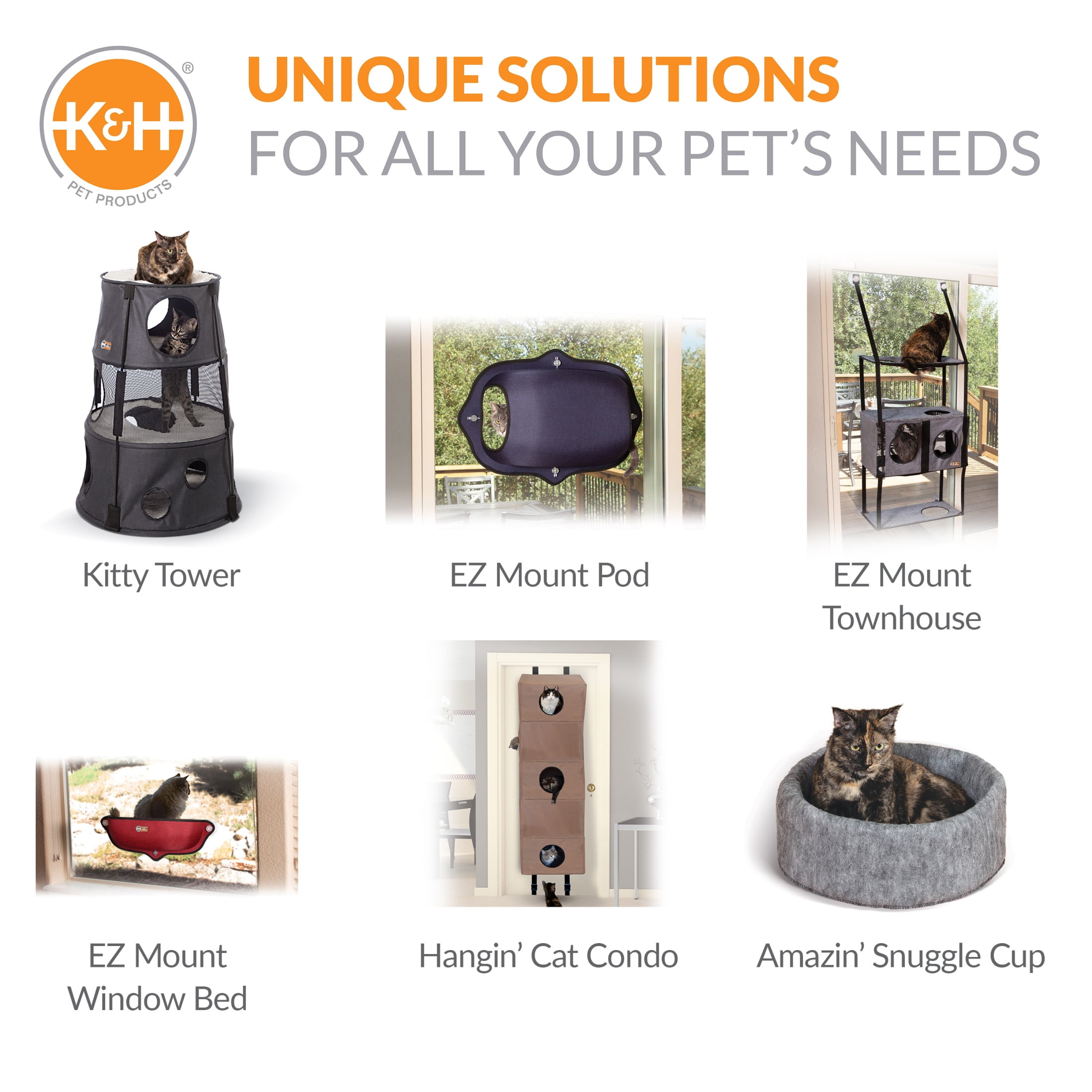 Free Shipping K H Pet Products Hangin Ao Cat Tree 4 Story Gray 12 X 22 X 65 Inches Walmart