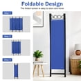 thumbnail image 7 of Room Dividers with 4 Panels Privacy Screen Folding Wall Dividers Room Partitions Dividers for Home Office, Blue, 7 of 7