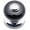 Chrome / Black, variant on Rk International CK 319 Porcelain 1" Round Classic Flat Mushroom Button Top Cabinet Knob -