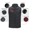 thumbnail image 4 of Odeerbi Teen Boys Girls Heated Vest Kids Puffer Vest Children USB Intelligent Constant Temperature 2 Areas Heated Jacket Solid Color Plus Size Winter Coat Black 14-15 Years without Power Bank, 4 of 6