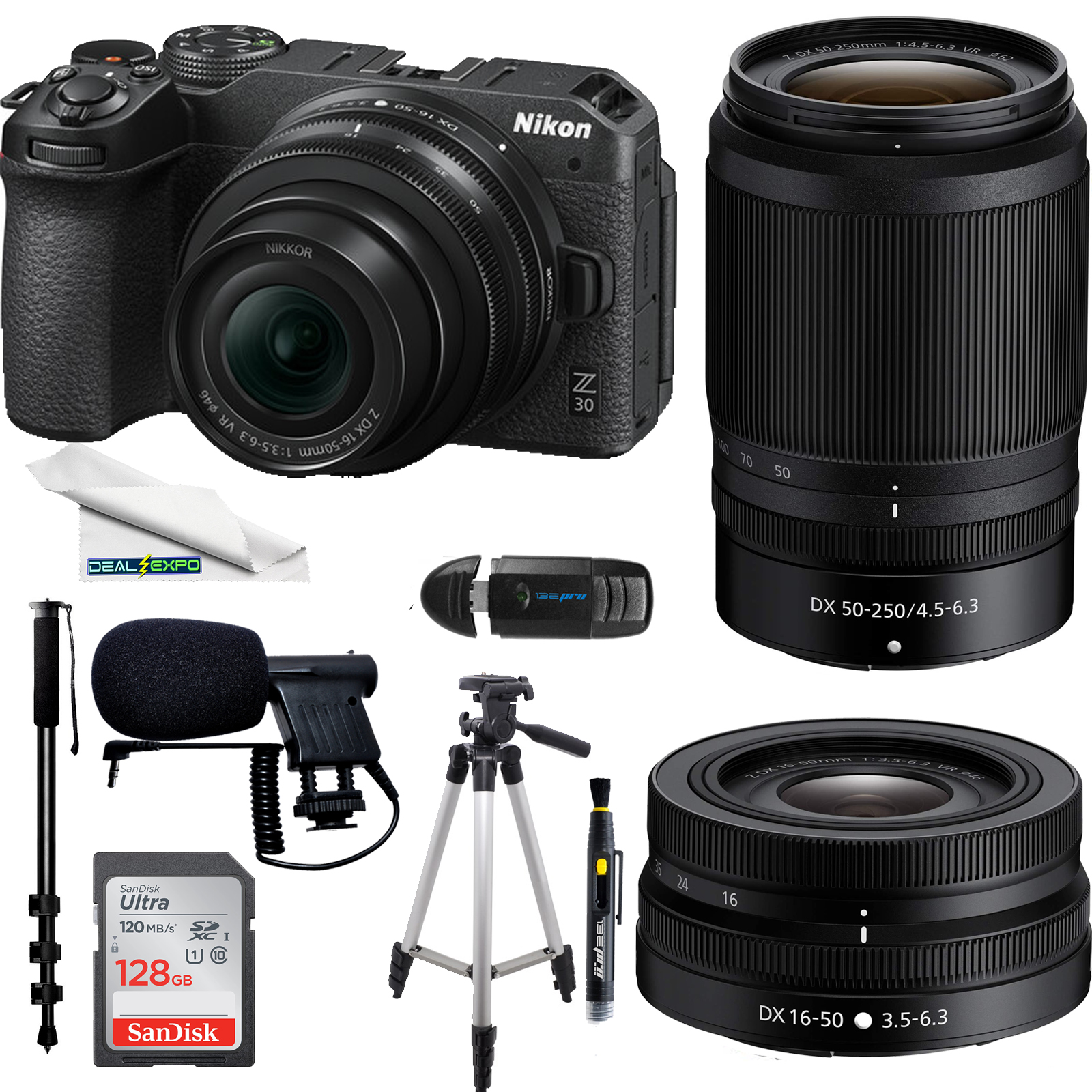 Nikon Z30 Mirrorless Camera Body 4K UHD DX-Format 2 Lens Kit NIKKOR Z ...