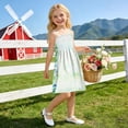 thumbnail image 6 of Ttyddzy Woman' Casual-Dresses Sleeveless Camisole A-Line Dress for 2Y-7-8Y，Blue Blossom Watercolor, 6 of 8