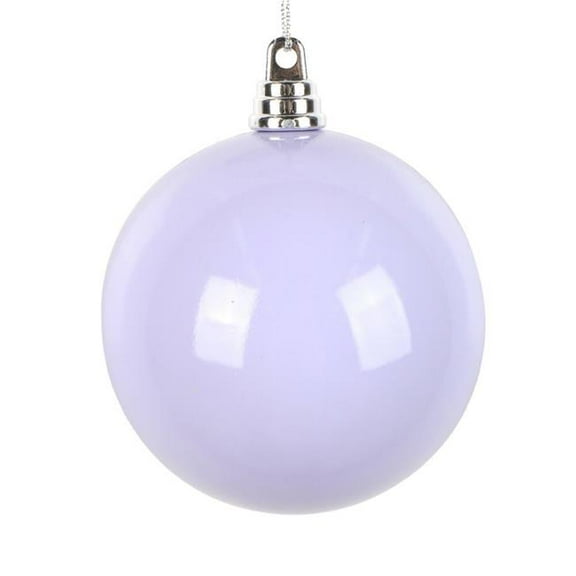 Vickerman MT250386W 3 in. Lavender Enamel Ball Ornament - 12 per Bag