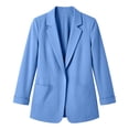 thumbnail image 5 of TEAJOPSUU Women's Blazers Relaxed Fit Notched Lapel Patch Suit Cardigans Lightweight Casual Business Sweaters Solid Color Blue, 5 of 5