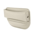 thumbnail image 3 of Organizador de relleno para asiento de coche con orificios de carga reservados, caja de almacenamiento frontal de cuero PU Beige, 3 of 9