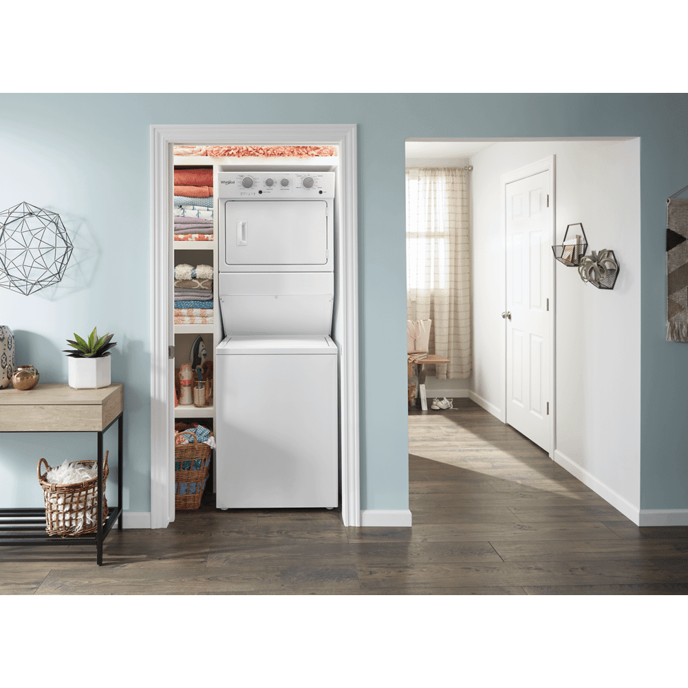 Whirlpool WGT4027HW 27 Inch Gas Stacked Laundry Center with 9 Wash Cycles