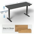 thumbnail image 4 of VIVO Electric 60” x 30” Stand Up Desk Workstation, Black Table Top, Black Frame, 4 of 8