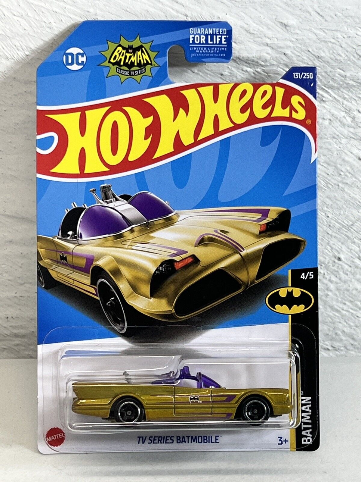 Hot Wheels Batman TV Series Batmobile 4/5 #131/250 Gold 1:64 
