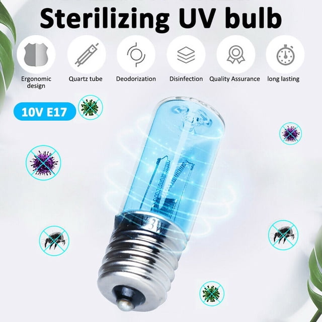 Germicidal Light Quartz Lamp Bulb 3W for Air Water Purifier Sterilizer Disinfection Ozone Free Ultraviolet Sanitizer Bulb for Microwave Humidifier Tool Cabinet Laundry Surface Cleaner(has ozone)