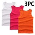 thumbnail image 2 of GigrtiJin 2-14 Years Toddler Kid's Multipack Cotton Tank Tops Solid Color Sleeveless Round Neck Blouse Weatproof Breathable Shirts 3 PC, 2 of 3