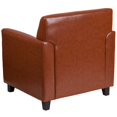 thumbnail image 3 of Bowery Hill Faux Leather Reception Chair in Cognac, 3 of 4