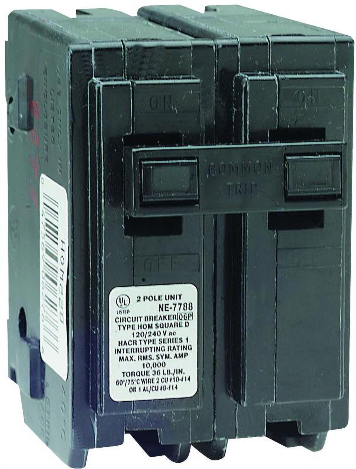 Square D Homeline 40A Double-Pole Standard Trip Circuit Breaker HOM240CP