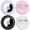 Purple + Pink + Black + White, variant on SENHAWK 4 Pack Hidden AirTag Holder with Invisible Pin, IPX8 Waterproof Silicone Case, Compatible with Apple AirTag, GPS Tracker Cover for Kids Elderly Clothing Luggage