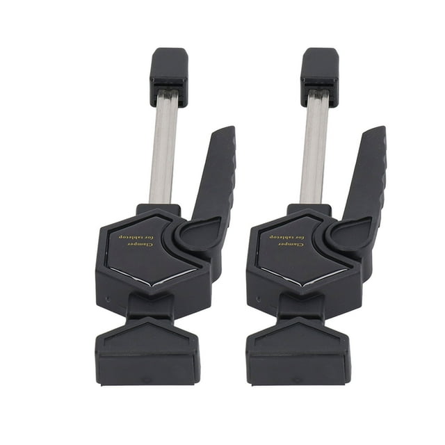 Abrazaderas rápidas para carpintería, 2 piezas de elementos de sujeción, abrazadera de barra de accesorio de carpintería negra, durabilidad probada en el tiempo