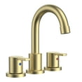 thumbnail image 2 of Widespread Bathroom Faucet, Drain Kit Included In Brushed Gold, 2 of 7