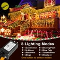 thumbnail image 2 of Christmas Lights Outdoor Decorations 400 LED 33ft 8 Modes Curtain Fairy String Light with 75 Drops, Clear Wire LED String Light Decor for Wedding Party Holiday Christmas Decorations Cool White, 2 of 8