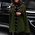thumbnail image 1 of Capa de mujer, gabardina corta, elegante, con botones, para mujer, 1 of 6