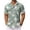 Light Green - White Leaf, variant on COOFANDY Men's Hawaiian Shirt Summer Beach Casual Short Sleeve Button Down Shirts Printed Clothing